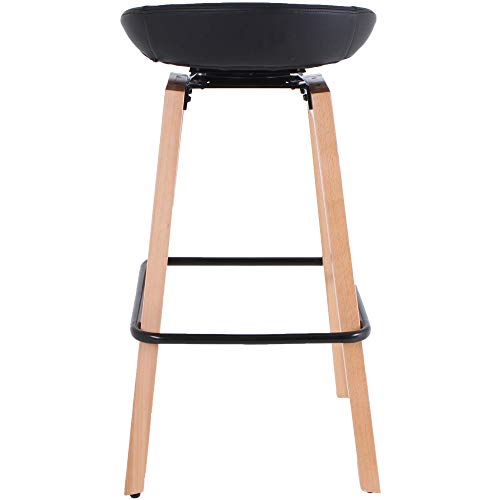 Lorell 68563 Butaco Moderno Bajo en Negro de Madera miniatura 4