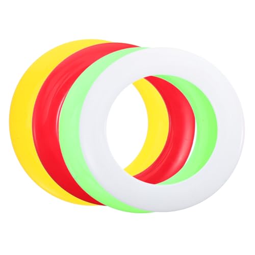 YARNOW Plastic Flying Rings 4pcs Boys and Girls Beach Toys Lightweight Disc Games Outdoor Party Fun