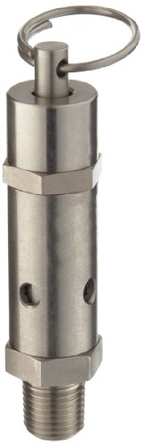 Kingston 112CR Series Stainless Steel ASME-Code Safety Valve, 150 psi Set Pressure, 1/4" NPT Male