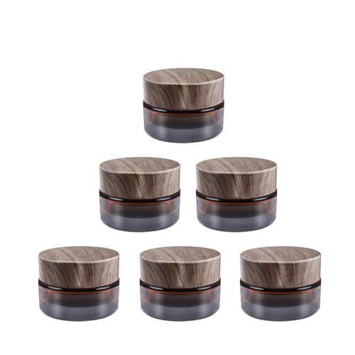 0XBIT Tarros Cosmeticos 20 ml, 6 Contenedor para Crema Viaje, Tarro para Ungüentos, Tarro de Cristal Reutilizable, Tarritos Pequeños con Tapa, para Almacenar Aceites Esenciales, Lociones, Cremas
