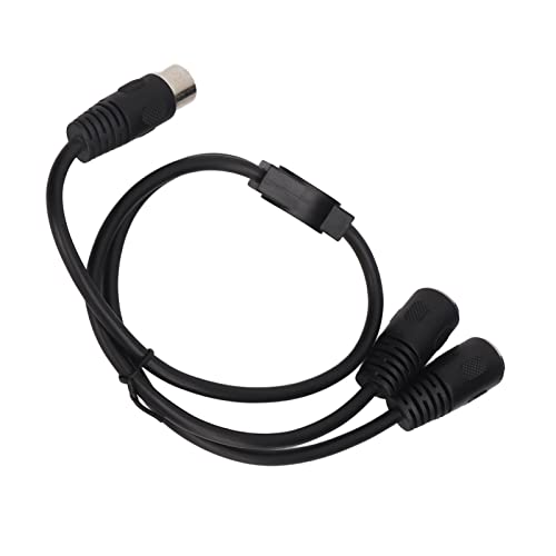 RTLR DIN Cabo adaptador 4 pinos para 2DIN 4 pinos, bainha de PVC de 0,5 m, cabo divisor mini DIN Y d