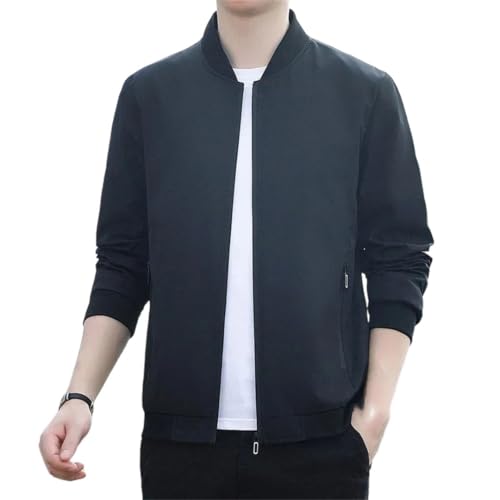 Men Business Casual Spring Blazer Stand Collar Professional Work Office Jacket Solid Color