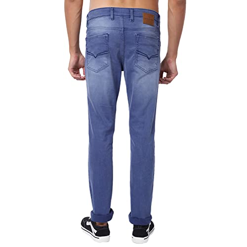 Image of Cantabil Men Blue Cotton Regular Fit Casual Jeans (P MDNM00165 Beige)