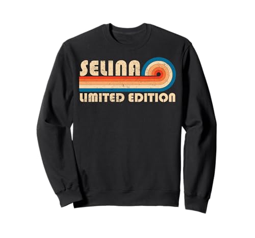 SELINA First Name Funny Retro Vintage Birthday Sweatshirt