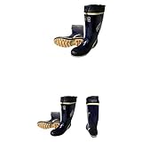 [キタ] 安全ゴム 長靴 (カバー付) KR7300 喜多 LL(26.5～27.0) ネイビー