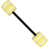 Pool Water Swim Exercise Barbell - Kids Dumbbells, Weights Swimming Bar Float Training Aerobics (Yellow, 29.5in)