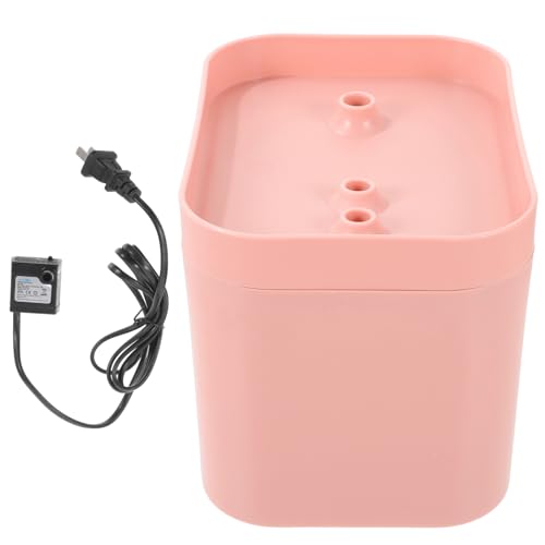 Fuente de agua automática para gatos y perros color rosa