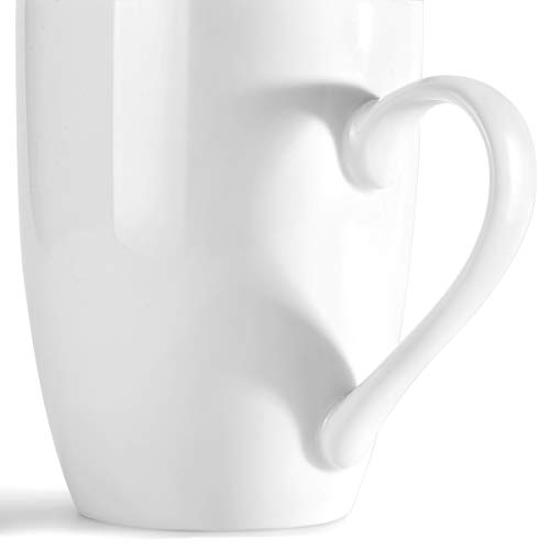 Set de 6 tazas de porcelana blanca de 11 onzas miniatura 3