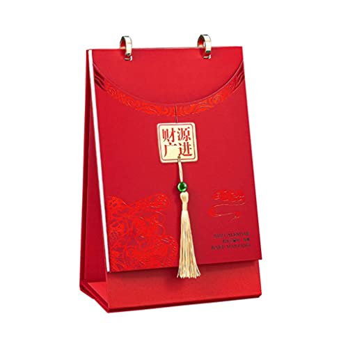 LLCOP Calendrier de Bureau 2023 Rouge Calendrier de Bureau à Rabat pour planificateur d'horaires Scolaires de Bureau Cover