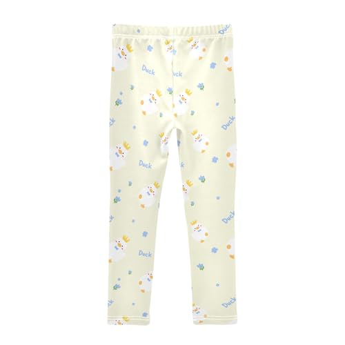 Cute Little Cartoon Ducks Girls Leggings Soft Comfortable Athletic Leggings Dancing Pants for 4-10 Years2