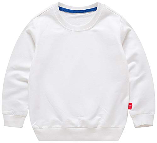 PTPuke Toddler Boys Girls Solid Cotton Thin Sweatshirt Long Sleeve top T-Shirts