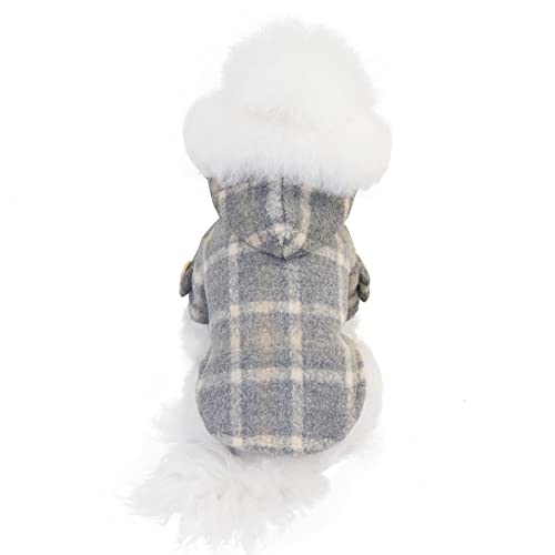 Tartan windbreaker small dog en coton isolant kaki A20