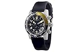  Zeno-Watch Orologio Donna - Airplane Diver Quartz Cronografo Numbers, black/yellow - 6349Q-Chrono-a1-9