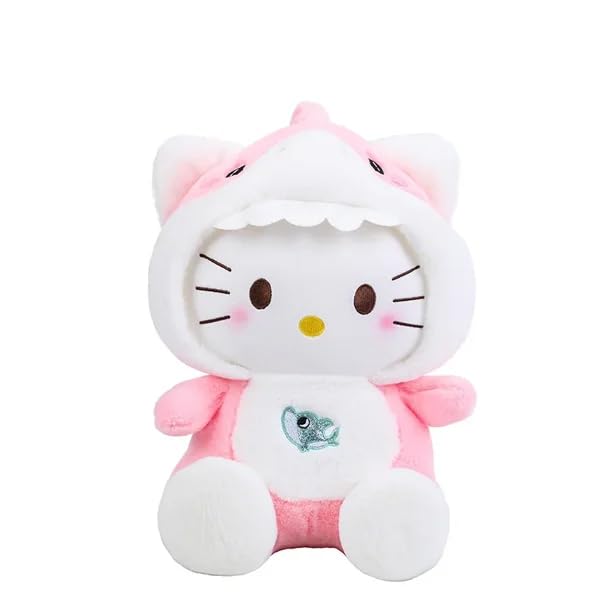 Image of Tinytotem Cap Hello Kitty Pink Cute Teddy Bear Stuffed Animals Toy Plushies Doll Gifts for Kids Girls Boys Birthday Valentine Christmas New Year