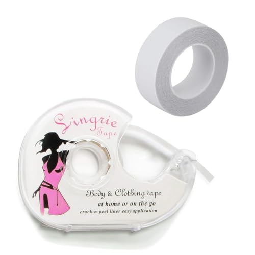 JOOTUEPO 2 Rouleaux Fashion Body Tape, Double Face Ruban Adhésif Corps, Invisible Fashion Beauty Tape Ruban Adhésif pour Vêtements Robe Secret Bra