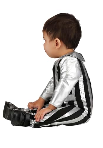 Disfraz infantil de jumpsuit disco con brillo para bebés miniatura 4