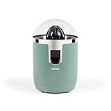 bmf-versand® Exprimidor eléctrico – Exprimidor de frutas eléctrico – Exprimidor de limón con boquilla y recipiente de 400 ml – Exprimidor de zumo en verde naranja limón frutas