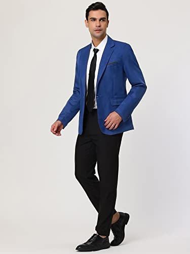 Lars Amadeus Men's Business Casual Sport Coats Slim Fit One Button Dress Blazer4
