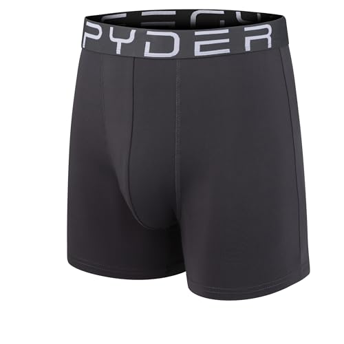 Spyder Mens Boxer Briefs 5 Pack Poly Spandex Performance Boxer Briefs Underwear4