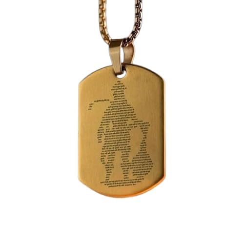 divine rudras Hanuman Chalisa and Gada Micro-carved Tag Stainless Steel Necklace for Men Locket and Pendant Necklace for Men-picture-42