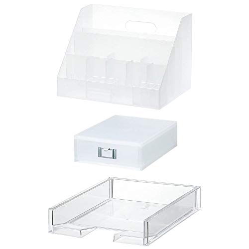 Like-It Home and Office Desk Storage & Organization Set with Divided Organizer, Letter Box & A4 Paper Tray