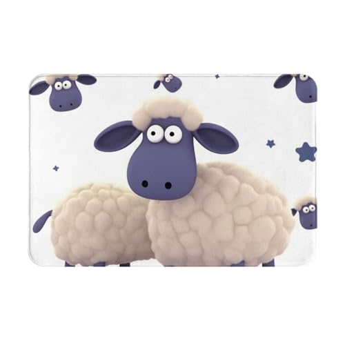 SMAZDFXX Tapis d'entrée 40 x 60 cm, Tapis d'intérieur, paillasson Mouton antidérapant et imperméable