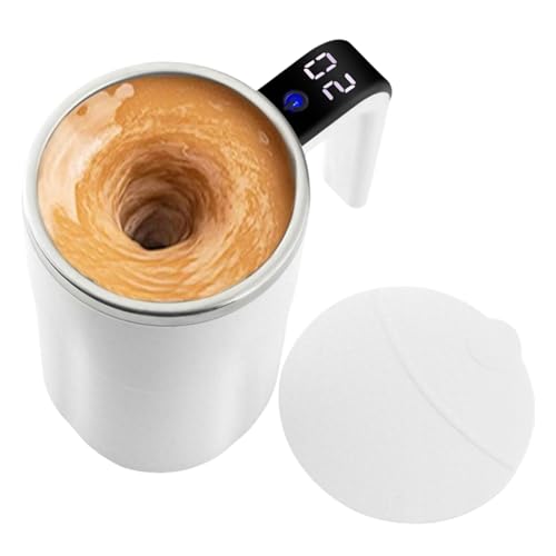 Taza de café con agitación automática - Agitador recargable con pantalla de temperatura, de taza de mezcla automática eléctrica con botón táctil de pantalla LED | Mezclador de café para oficin