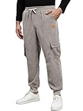 Suwangi Hombre Pantalón de Jogging Pantalones de Pana Cargo Deportivos Pantalon Chandal Invierno con Bolsillos