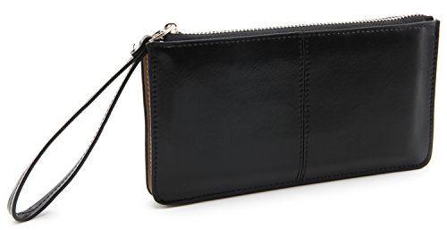 DEEZOMO Women's Leather Clutch Wallet with Wrist Strap Fit for iPhone 6 Plus/Samsung Galaxy S7 - Black DEEZOMO Women's Leather Clutch Wallet with Wrist Strap Fit for iPhone 6 Plus/Samsung Galaxy S7 - Black