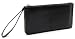 DEEZOMO Women's Leather Clutch Wallet with Wrist Strap Fit for iPhone 6 Plus / Samsung Galaxy S7 - Black