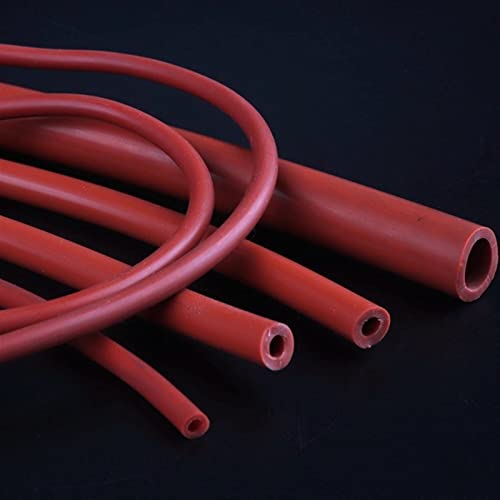 Zkenshan-Tubo de silicona 100 cm I.S 2 ~ 32 mm Oxión de silicona roja de silicona flexible Gel de sílice Manguera de tubería Nivel de alimentos Tubería suave de seguridad, Buen espesor de pared