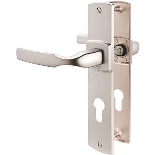 Vachette assa abloy - Ensemble de 2 poignees de porte grande plaque artis-coloris chrome velours - Fonction.Clé I Cover