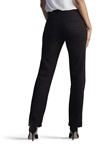 Lee Women's Relaxed Fit Straight Leg Jean, Black Onyx, 16 Long #TOP1