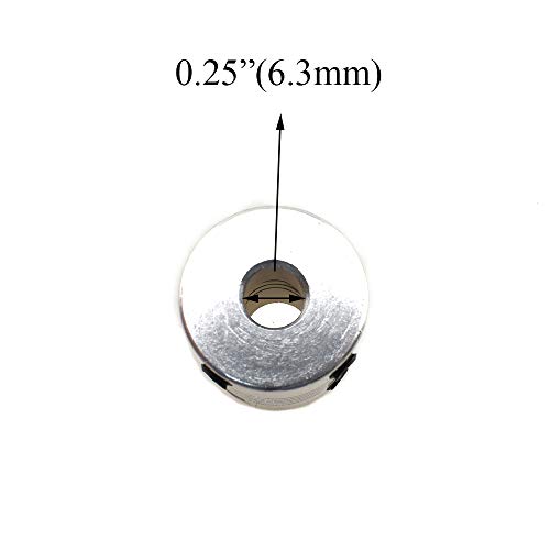 Image of Hahiyo 8mm to 6.3mm Inner Diameter Shaft Couplings Flexible Shock Absorbsion Stretchable Coupler Set Screws Lock Aluminum Alloy 1 Piece Easy Install Multi-Function for 3D Printer Stepper Motor Z-axis