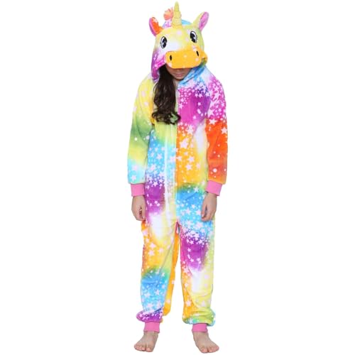Onesie licorne pour filles de 2 à 13 ans combinaison extra douce étoiles