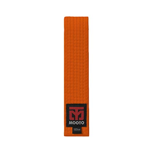 MOOTO Taekwondo Color Belts Single Wrap(Width 4cm) 8 Colors TKD MMA Martial Arts Hapkido Karate (Orange, 1. Length(160cm or 63.0 inch))