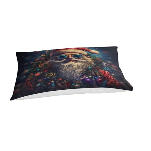 Housse de couette 135x200 avec fermeture éclair microfibre lit simple Noël