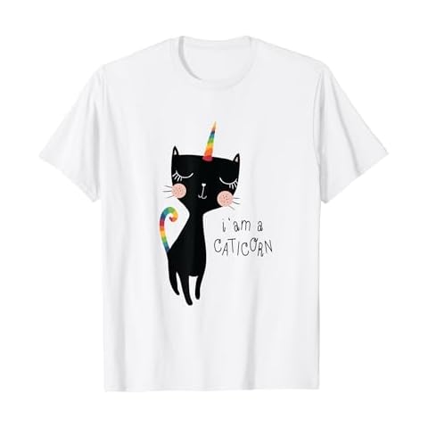 Fun I'm a Caticorn Cat and Unicorn Tshirt Cover