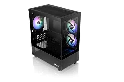 Image of Thermaltake View 170 TG ARGB Black Micro-ATX Case; 3x120mm ARGB Fans Included; Supports Up to 280mm Radiator; Front & Side Dual Tempered Glass Panel; CA-1Z4-00M1WN-00; 3 Year Warranty