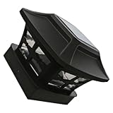 WATIIFUFU Solar Outdoor Pillar Light Waterproof Fence Lamp Solar Energy Post Lighting Tool with White and Warm Yellow Dual Color for Garden Patio Yard