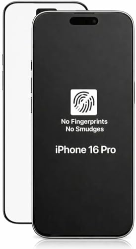 Image of Matte Anti-Glare Tempered Glass for iPhone 16 Pro (6.3 Inch) With Installation Kit | Military-Grade Gorilla Screen Protector | Edge to Edge Coverage | Black [Pack of 1] (1, iPhone 16 Pro [Matte])