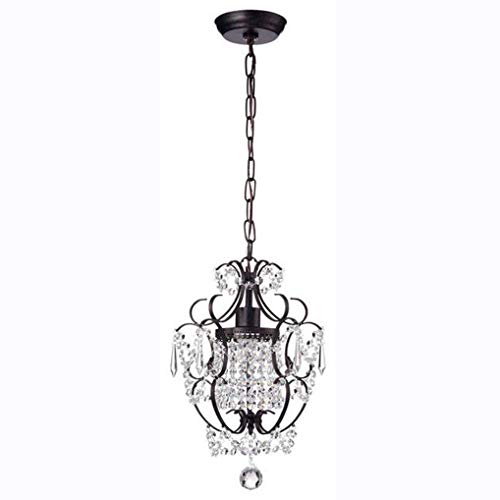 Lustre rétro en cristal plafonnier créatif E27 60W pour cuisine et salon