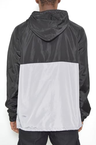Image of WEIV GEAR Men's Full Zip Hooded Lightweight Windbreaker Anorak Jacket
