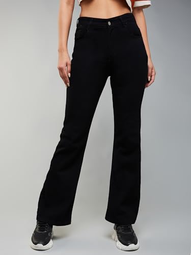 Image of Dolce Crudo Boot Cut High Rise Cropped Jeans for Women