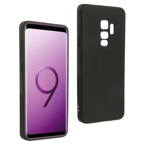 REY Funda Carcasa para Samsung Galaxy S9 Plus, Anti Deslizante Negra, Elegante y Ligera, TPU Flexible Premium