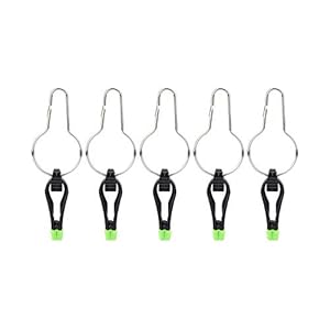 POFET 5 stks Downrigger Release Clip, Verstelbare Power Grip Plus Release Clip met 4 “Leader en Lange Lijn Snaps