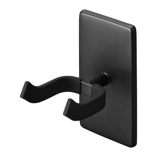 Yamazaki 1926 TOWER Wall~Mounted Guitar Holder, black, Steel/Silicone/ABS Resin, 8 x 11.5 x 14 cm