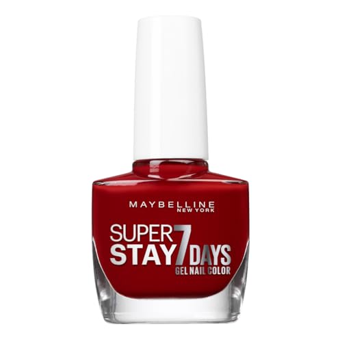 Maybelline New York – Vernis à Ongles Professionnel – Technologie Gel – Super Stay 7 Days – Teinte : Rouge Profond (06)