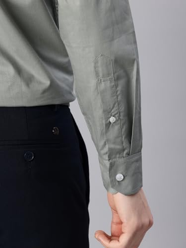 Image of Majestic Man Men's Solid Cotton Blend Wrinkle-Resistant Slim Fit Easy-Iron Formal & Office Wear