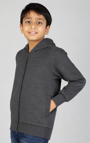 Image of ADBUCKS Unisex Fleece Cotton Zipper Sweatshirt with Hoodies for Boys and Girls
